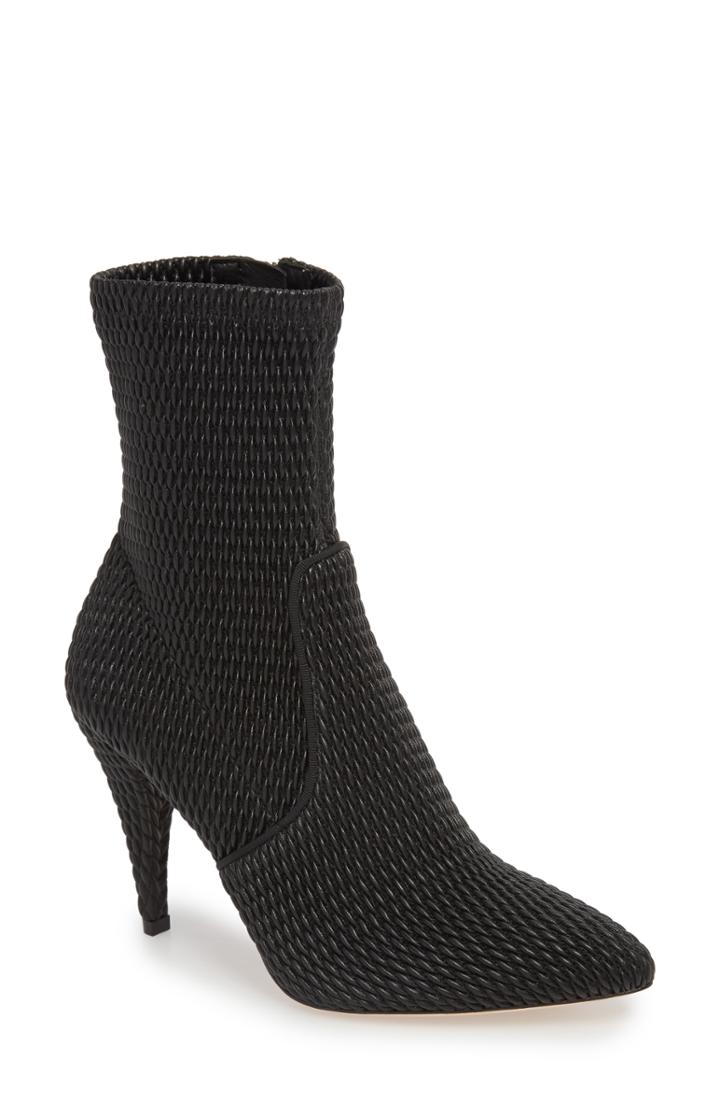 Women's Alice + Olivia Hedde Pointy Toe Bootie .5 M - Black