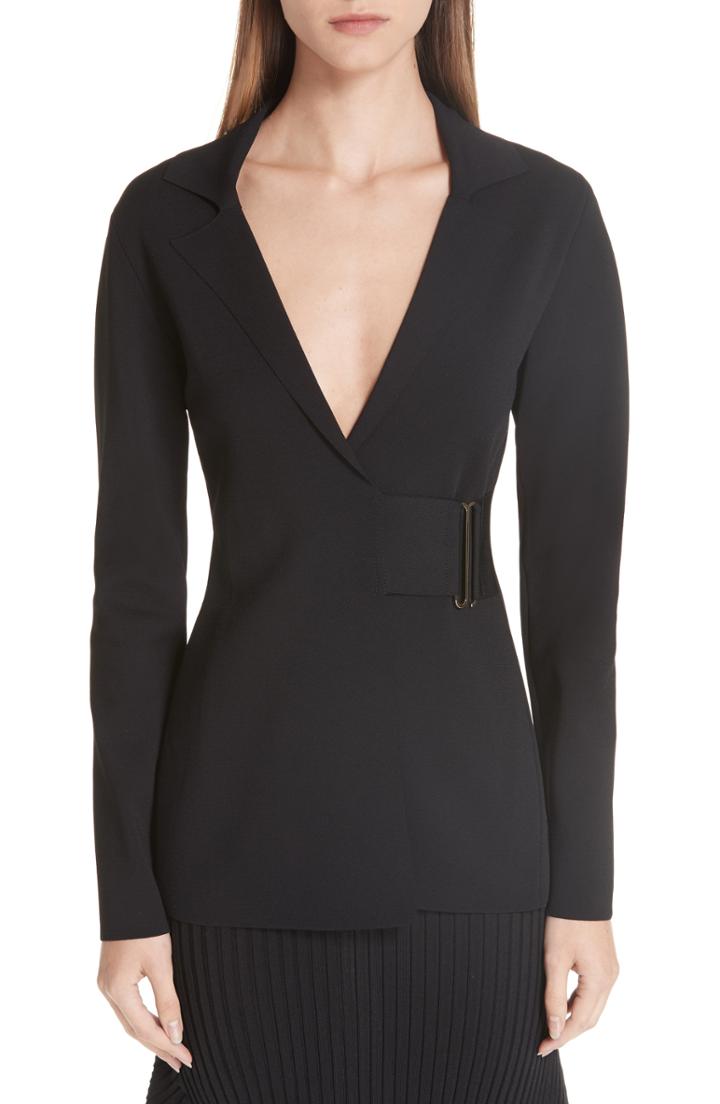 Women's Stella Mccartney Wrap Jacket Us / 38 It - Black
