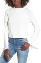 Women's Lost + Wander Knit Bell Sleeve Top - White