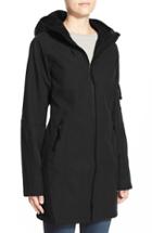 Women's Ilse Jacobsen Regular Fit Hooded Raincoat - Black