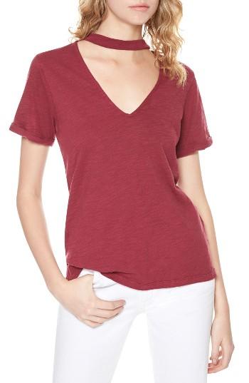 Women's Sanctuary Choker Tee - Burgundy