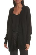 Women's Iro Shredded Hem Cardigan - Black