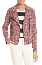 Women's Joie Frona Quilted Floral Silk Jacket