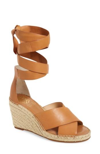 Women's Vince Camuto Leddy Wedge Sandal .5 M - Beige