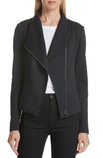 Women's Nordstrom Signature High Collar Fitted Jacket - Blue
