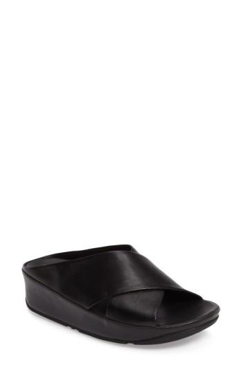 Women's Fitflop(tm) Kys Backless Platform Wedge M - Black