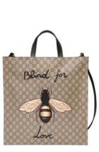 Men's Gucci Bee Supreme Gg Tote Bag - Beige