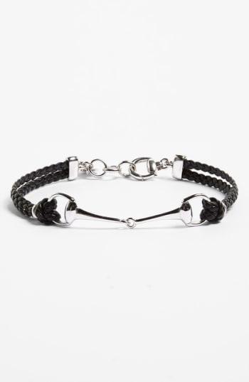 Men's Gucci 'horsebit' Leather Bracelet