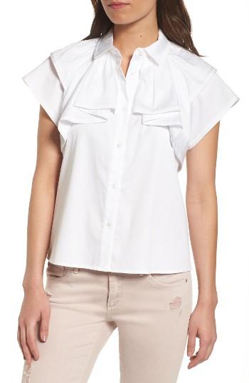Women's Ag Marina Stretch Cotton Top - White