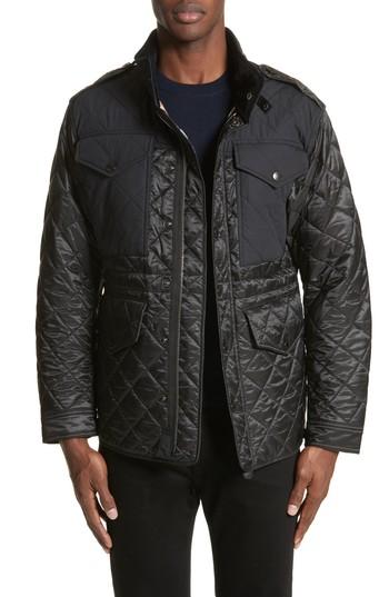 Men's Burberry Quilted Jacket - Black