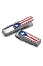 Men's M-clip Puerto Rican Flag Money Clip - Metallic