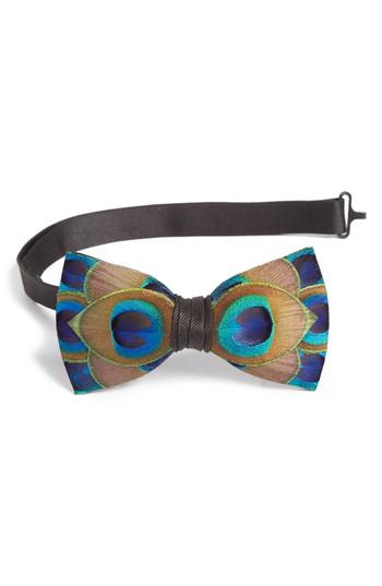 Men's Brackish & Bell Hammock Feather Bow Tie, Size - Blue