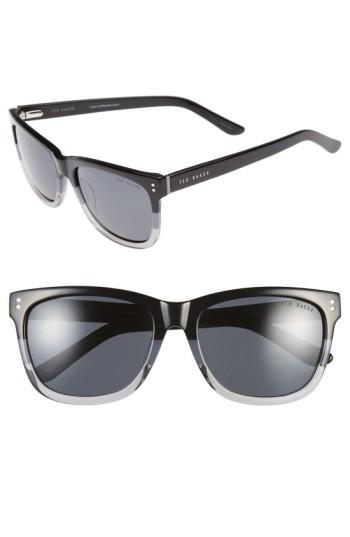 Men's Ted Baker London 56mm Polarized Retro Sunglasses - Black Fade