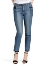 Women's Paige Taylor High Waist Straight Leg Jeans - Blue
