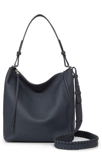 Allsaints 'kita' Leather Shoulder/crossbody Bag - Blue