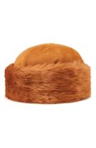 Women's Brixton Churchill Faux Fur Cap - Orange