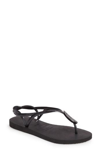 Women's Havaianas Luna Sandal /40 Br - Black