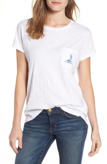 Women's Vineyard Vines Coastal Short Sleeve Pocket Tee - White