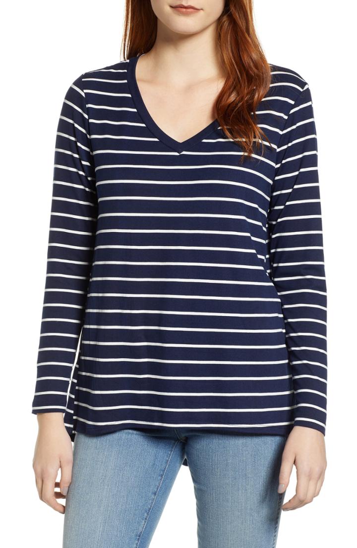 Women's Bobeau Long Sleeve Butter Tee - Blue
