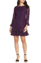 Women's Eliza J Flare Sleeve Lace Shift Dress - Purple