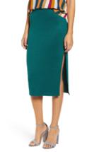 Women's Leith High Slit Marled Midi Skirt - Green