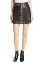 Women's Alice + Olivia Riley Studded Leather Mini Skirt