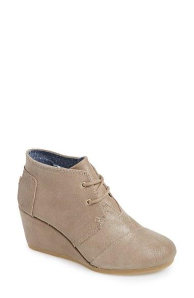 Women's Toms 'desert' Wedge Bootie M - Beige