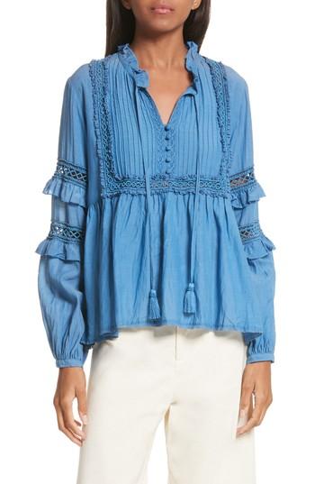 Women's Sea Adaline Ruffle Cotton Blouse