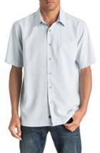 Men's Quiksilver Waterman Collection 'cane Island' Regular Fit Short Sleeve Sport Shirt, Size - White