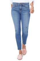 Women's Nydj Ami Floral & Fauna Embroidered Skinny Jeans - Blue