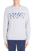 Men's Kenzo Stripe Logo Graphic Sweatshirt - Grey