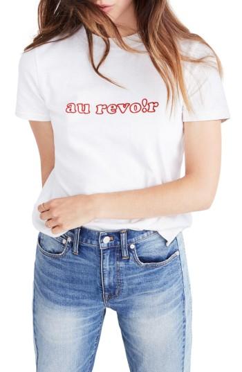 Women's Madewell Au Revoir Tee, Size - White
