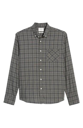 Men's Billy Reid Wallace Standard Fit Check Sport Shirt, Size - Grey