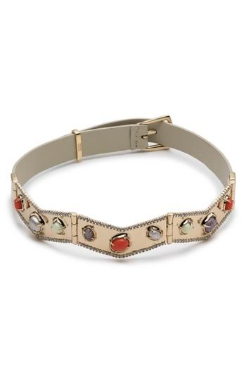 Women's Alexis Bittar Leather Hinged Choker Necklace