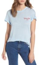 Women's Tommy Jeans Tjw Embroidered Logo Tee, Size - Blue