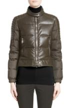 Women's Moncler Clematis Leather Trim Down Puffer Jacket