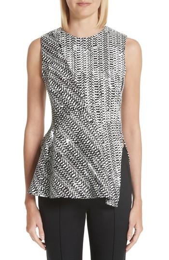 Women's Jason Wu Asymmetrical Peplum Top - Grey