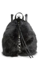Rebecca Minkoff Mini Julian Faux Fur Backpack - Black