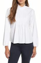 Women's Velvet Poplin Pintuck Blouse