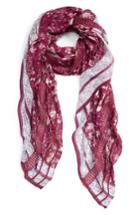 Women's Hinge Dream Floral Lace Wrap, Size - Burgundy