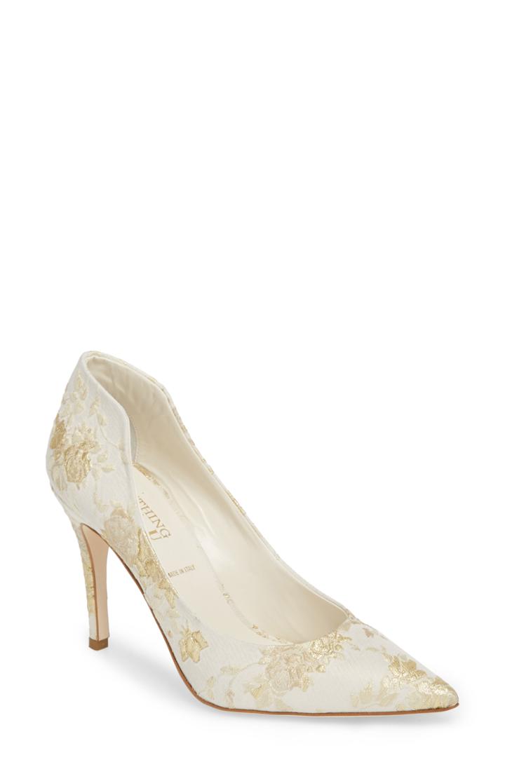 Women's Something Bleu Stella Pointy Toe Pump M - Ivory
