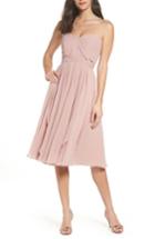 Women's Jenny Yoo Emmie Convertible Chiffon Tea-length Dress - Pink