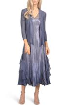 Women's Komarov Waterfall Midi Dress With Jacket - Purple