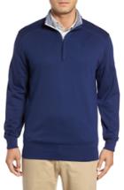 Men's Bobby Jones 'new Leaderboard' Quarter Zip Pullover, Size - Blue