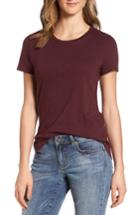 Women's Caslon Slub Crewneck Tee - Burgundy