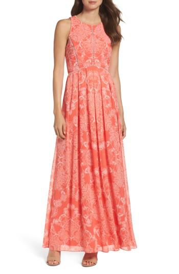 Petite Women's Vince Camuto Chiffon Maxi Dress P - Pink