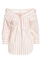 Women's Joie Alvina Tie Front Stripe Shirt - Red