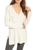 Women's Eileen Fisher V-neck Tunic, Size - Ivory