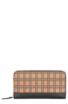 Women's Burberry Mini Vintage Canvas Check & Leather Zip Around Wallet -