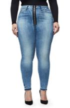 Women's Good American Good Waist Exposed Zip Skinny Jeans - Blue